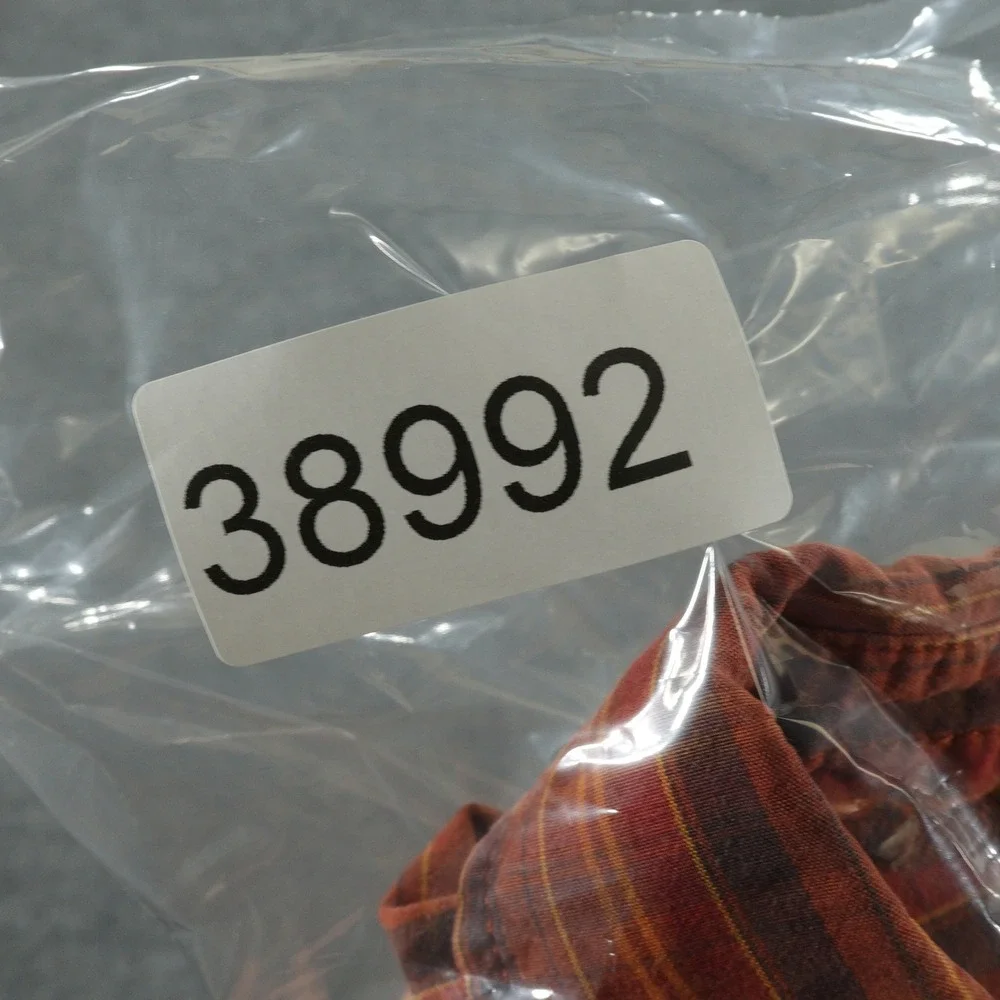 The North Face Shirt Mens XL Orange Plaid Long Sleeve Button Front Cotton Pocket